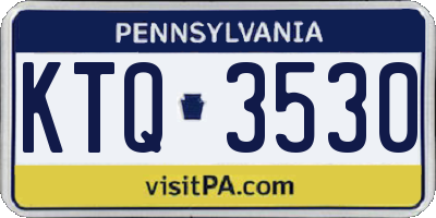PA license plate KTQ3530