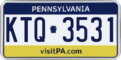 PA license plate KTQ3531