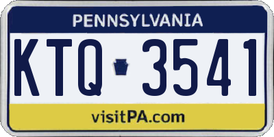 PA license plate KTQ3541