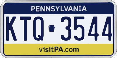 PA license plate KTQ3544