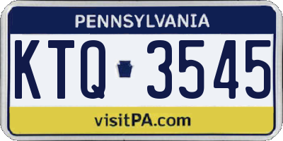 PA license plate KTQ3545
