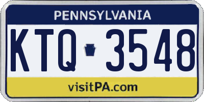PA license plate KTQ3548