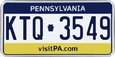 PA license plate KTQ3549