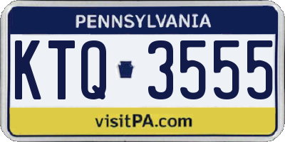 PA license plate KTQ3555