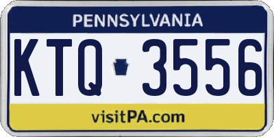 PA license plate KTQ3556