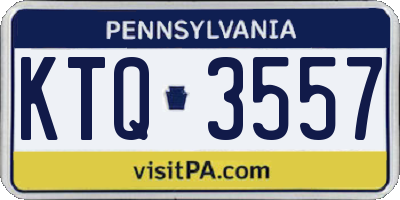 PA license plate KTQ3557