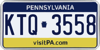 PA license plate KTQ3558
