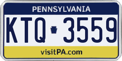 PA license plate KTQ3559