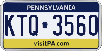 PA license plate KTQ3560