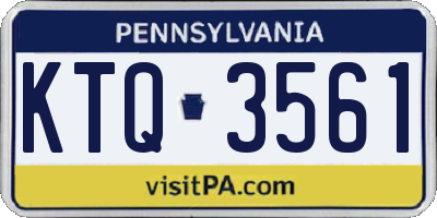 PA license plate KTQ3561