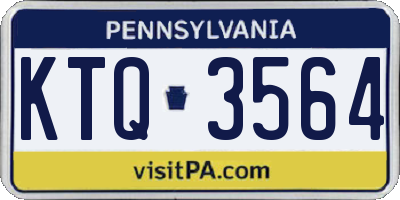 PA license plate KTQ3564