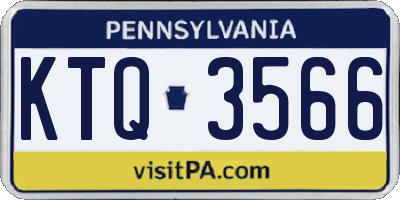 PA license plate KTQ3566
