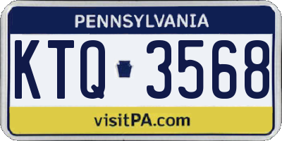 PA license plate KTQ3568