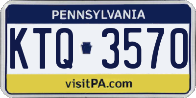 PA license plate KTQ3570