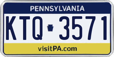 PA license plate KTQ3571