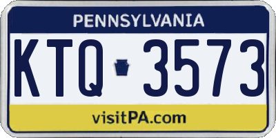PA license plate KTQ3573