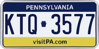 PA license plate KTQ3577