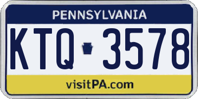 PA license plate KTQ3578