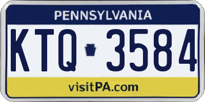 PA license plate KTQ3584