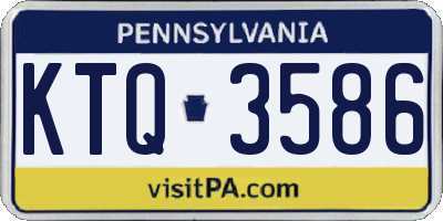 PA license plate KTQ3586