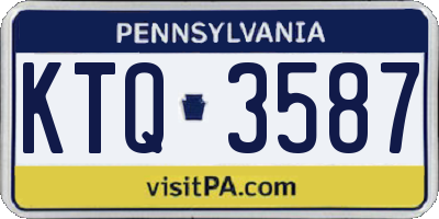 PA license plate KTQ3587