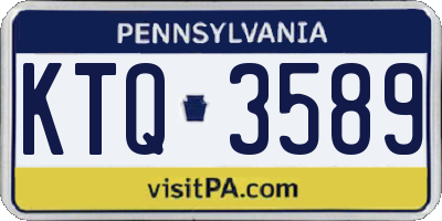 PA license plate KTQ3589