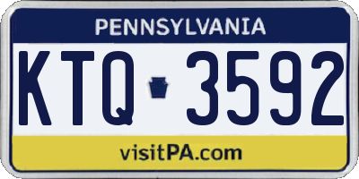 PA license plate KTQ3592