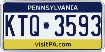 PA license plate KTQ3593