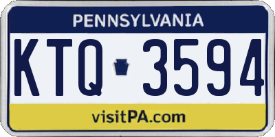 PA license plate KTQ3594