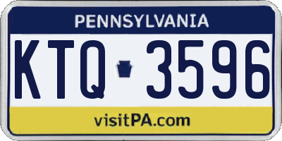 PA license plate KTQ3596