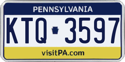 PA license plate KTQ3597