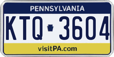 PA license plate KTQ3604