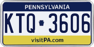 PA license plate KTQ3606