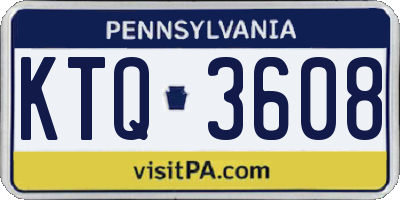 PA license plate KTQ3608