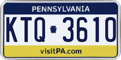 PA license plate KTQ3610