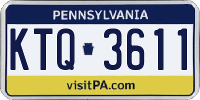 PA license plate KTQ3611