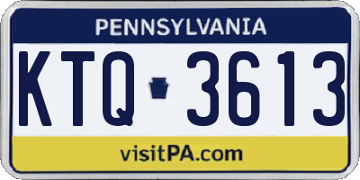 PA license plate KTQ3613