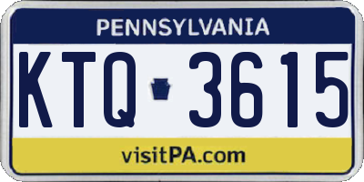 PA license plate KTQ3615