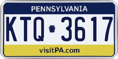 PA license plate KTQ3617