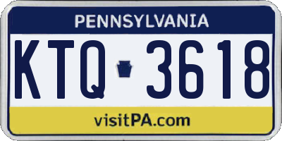 PA license plate KTQ3618