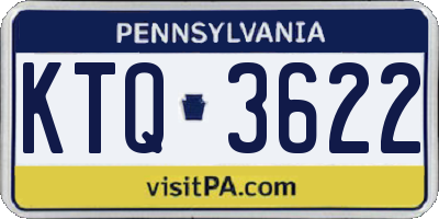 PA license plate KTQ3622