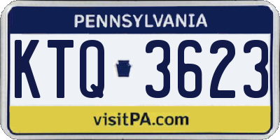PA license plate KTQ3623