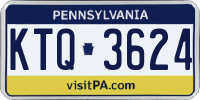 PA license plate KTQ3624