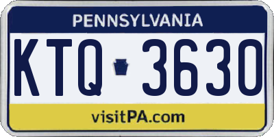 PA license plate KTQ3630
