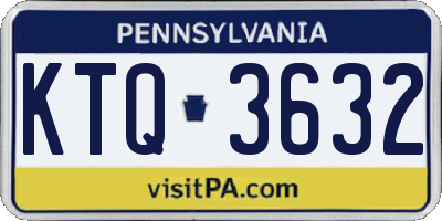 PA license plate KTQ3632
