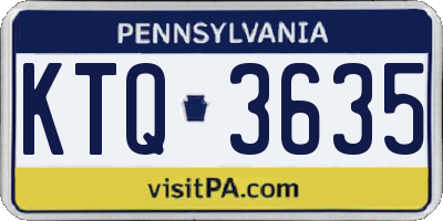 PA license plate KTQ3635