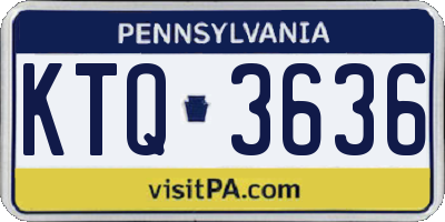 PA license plate KTQ3636