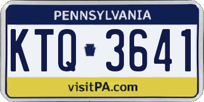 PA license plate KTQ3641
