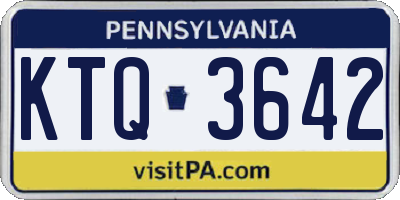 PA license plate KTQ3642
