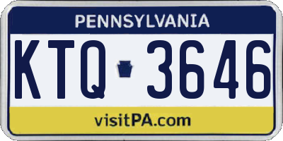 PA license plate KTQ3646